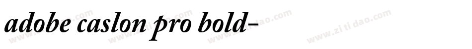 adobe caslon pro bold字体转换